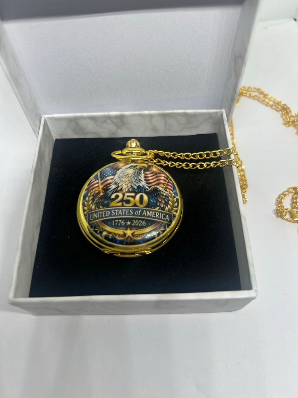250th anniversary, patriotic gift, pocket watch, We The People, USA collectible